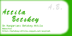 attila betskey business card